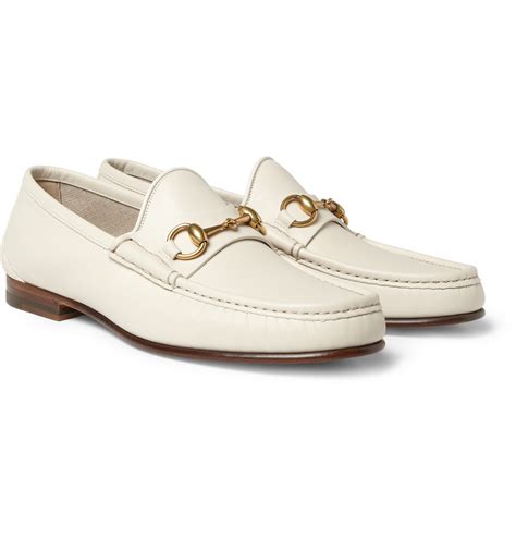 gucci white loafers men|men's gucci bit loafer.